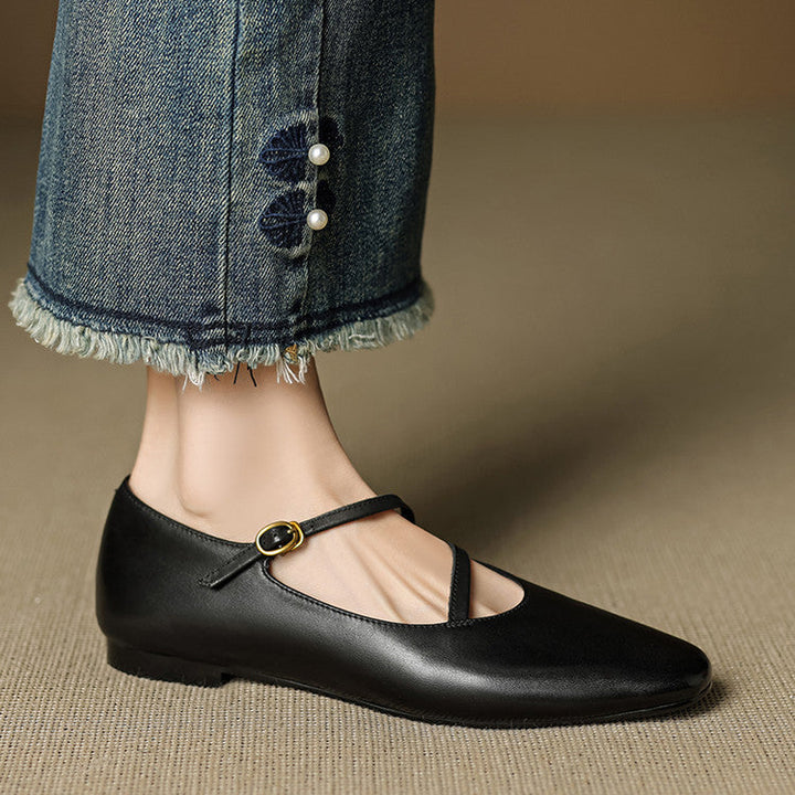 Valla Genuine Leather Flats