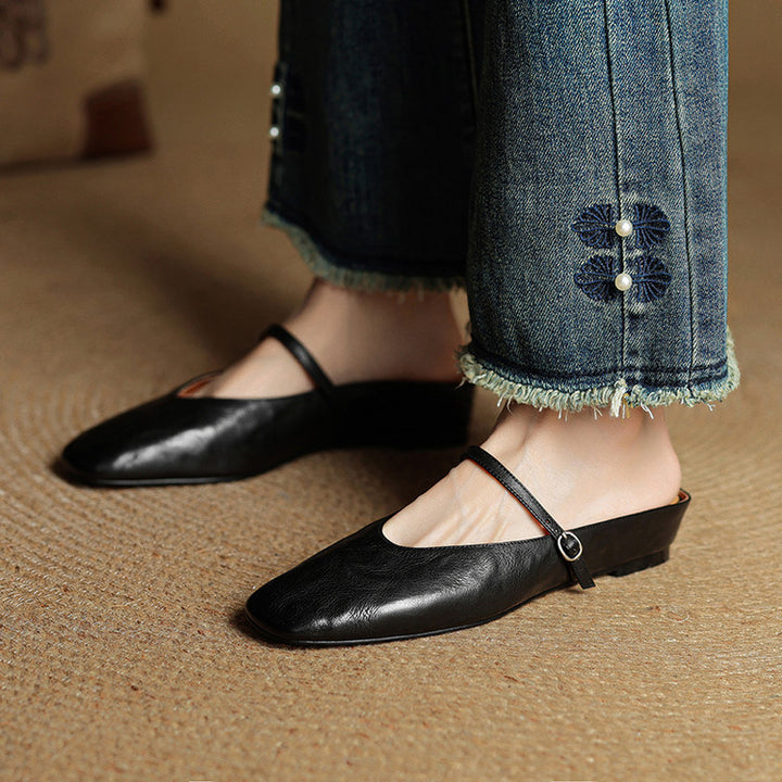 Rovina Genuine Leather Mules