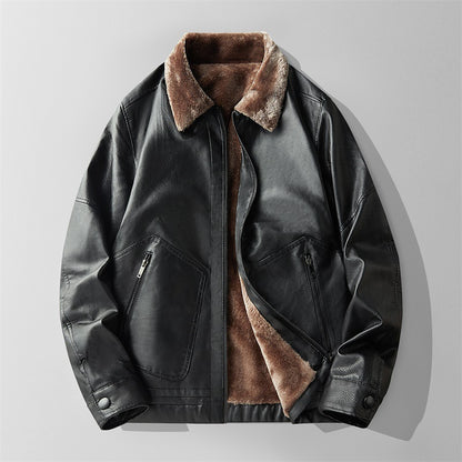 Jasper Fleece Leather Jacket