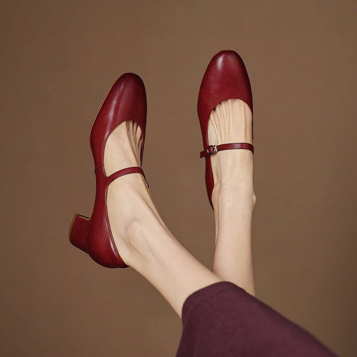 Arelis Genuine Leather Heels