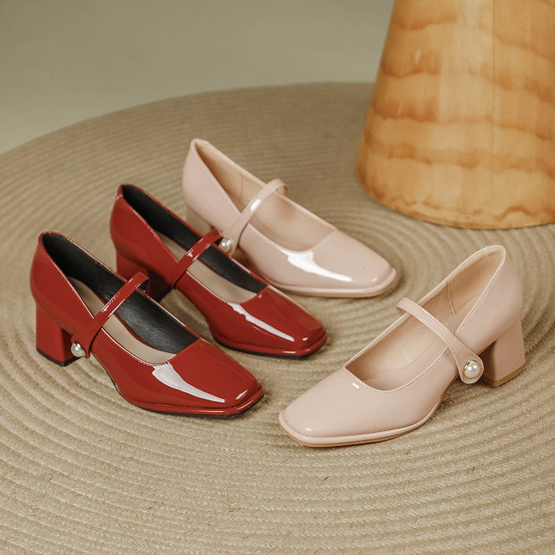 Nina Leather Heels