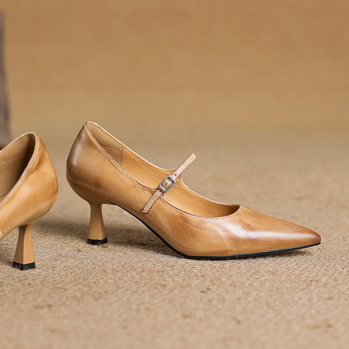 Eva Genuine Leather Heels