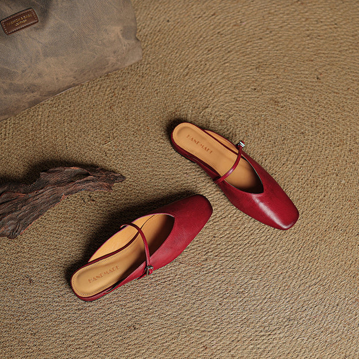 Virela Genuine Leather Mules
