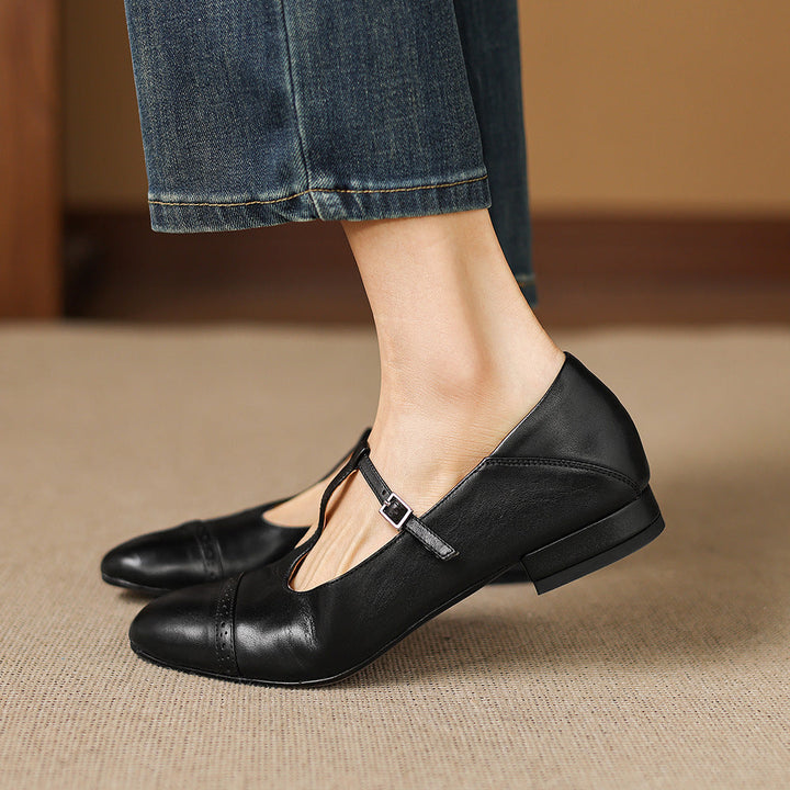 Elina Genuine Leather Flats
