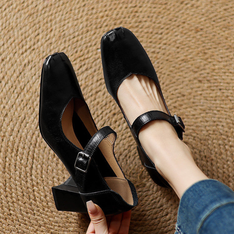 Cira Genuine Leather Heels