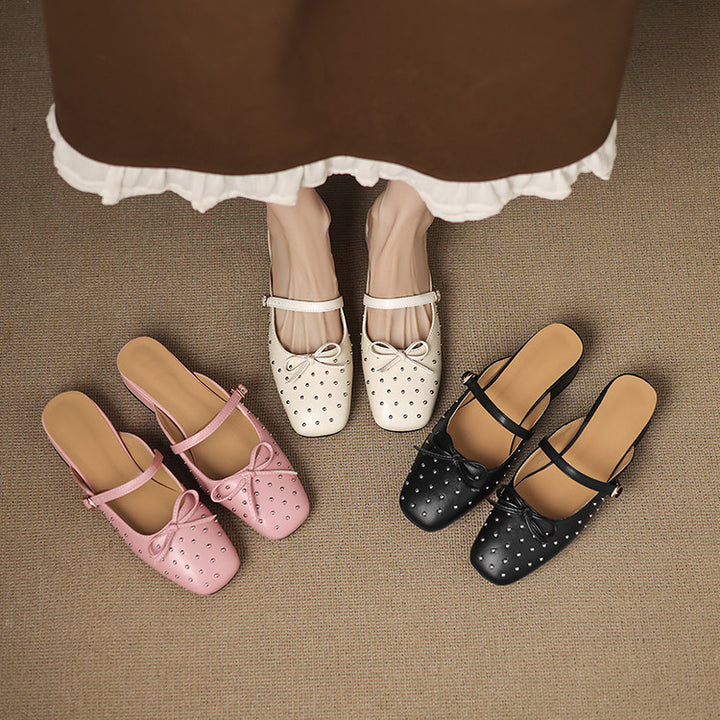 Belle Genuine Leather Mules