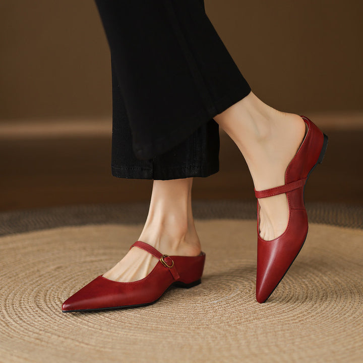 Liora Genuine Leather Mules