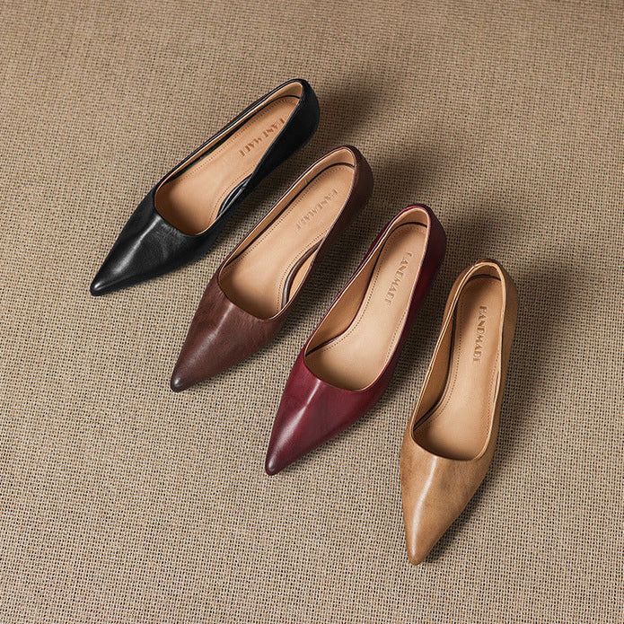 Calina Genuine Leather Heels