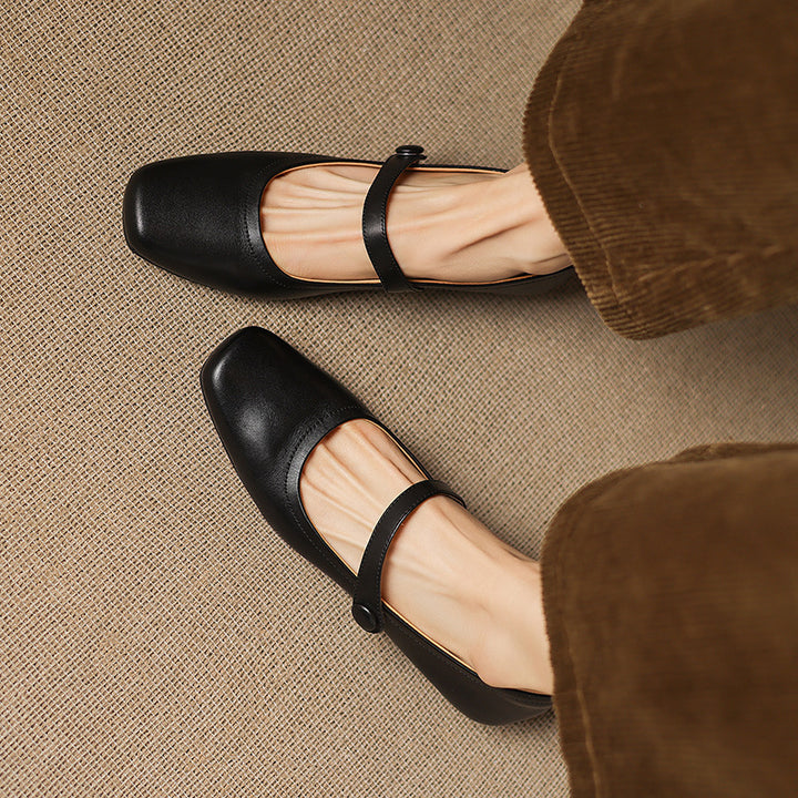 Orelia Genuine Leather Flats