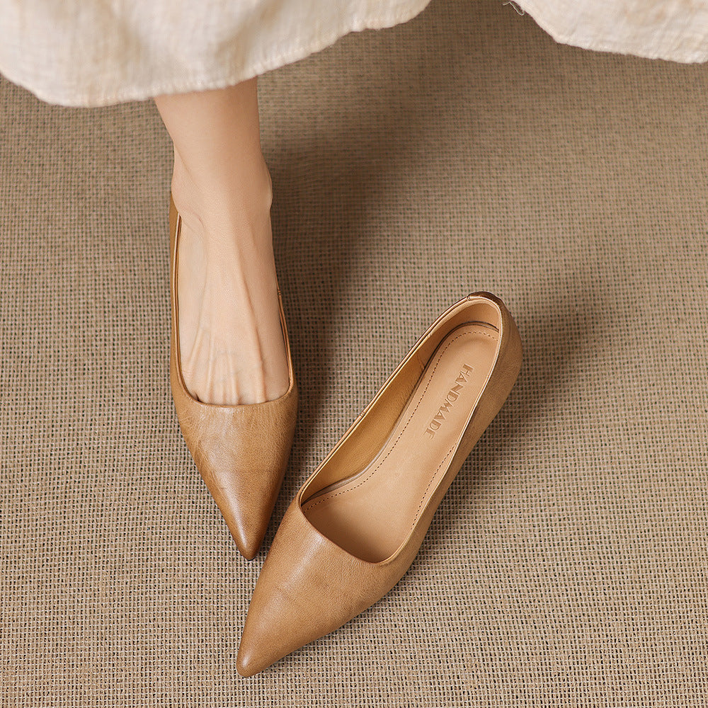 Calina Genuine Leather Heels