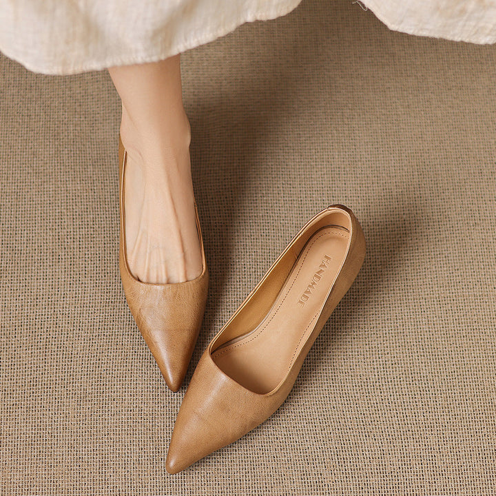 Calina Genuine Leather Heels