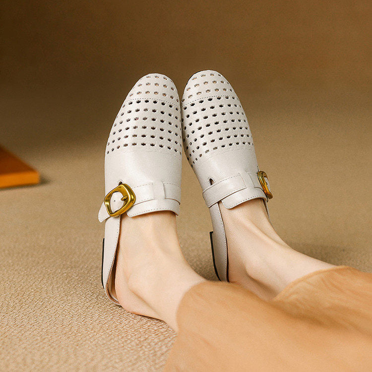 Marcella Genuine Leather Mules