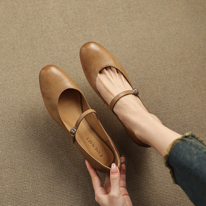 Arelis Genuine Leather Heels