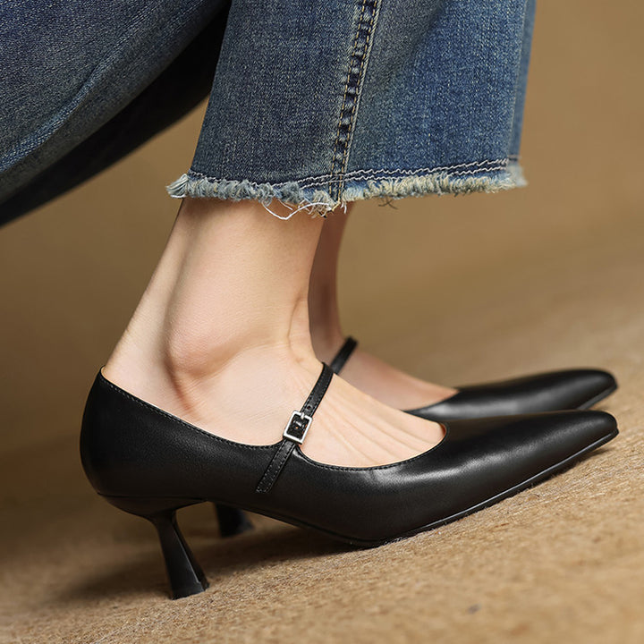 Eva Genuine Leather Heels