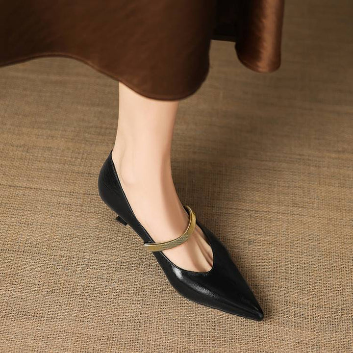 Norah Genuine Leather Heels