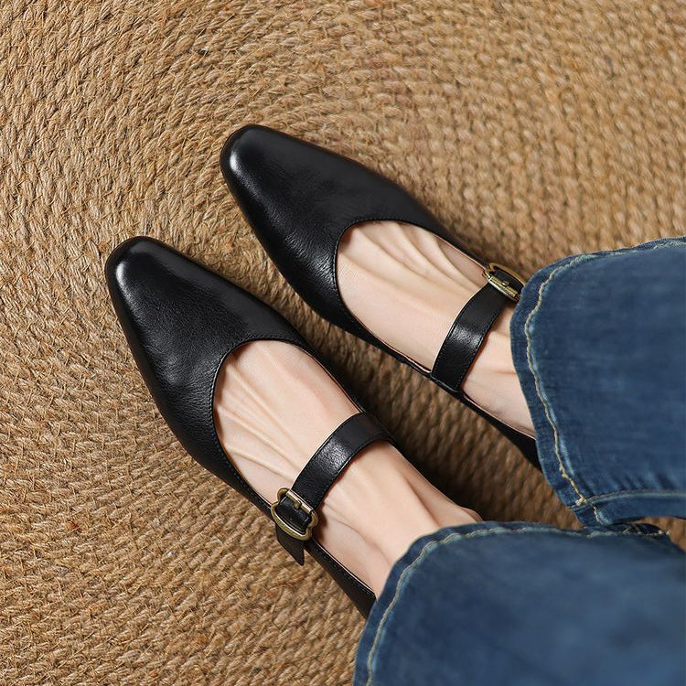 Lila Genuine Leather Flats