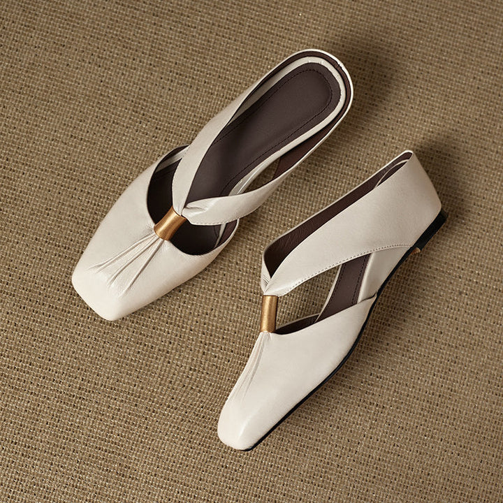 Almafi Genuine Leather Mules