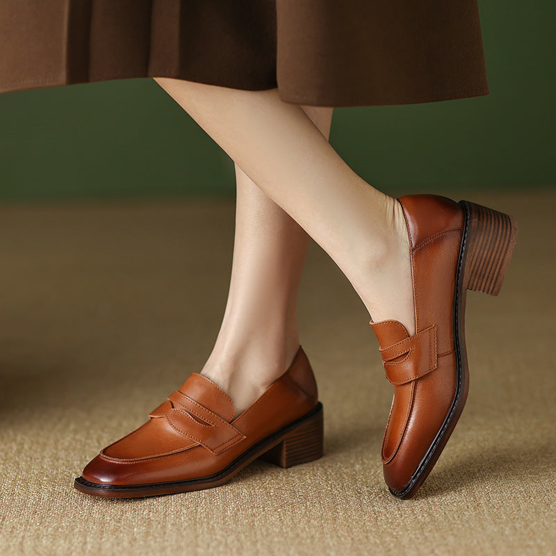 Ormont Genuine Leather Heeled loafers