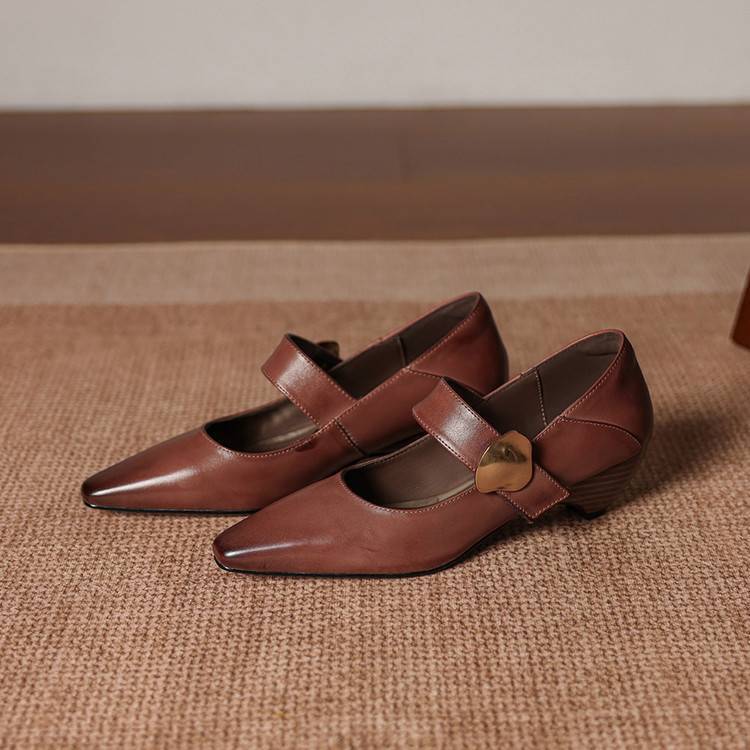 Alysa Genuine Leather Heels