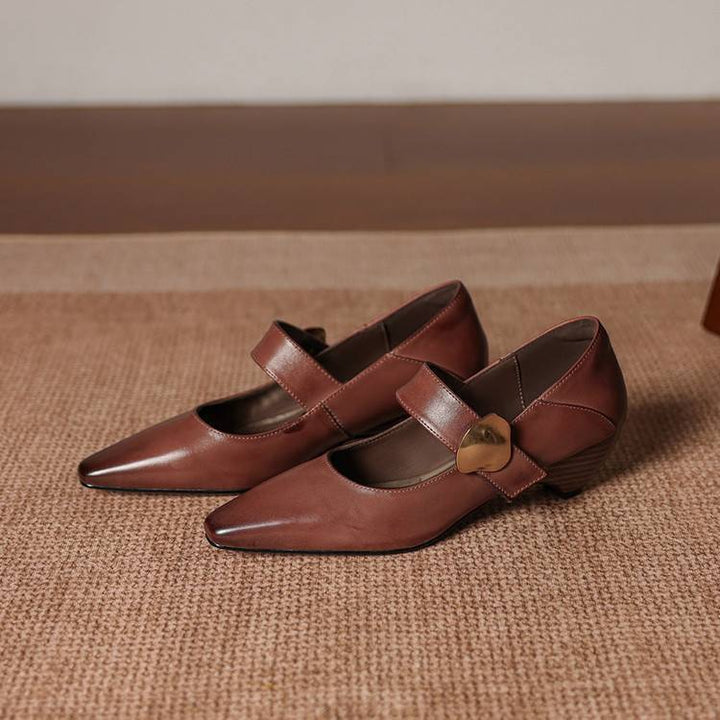 Alysa Genuine Leather Heels