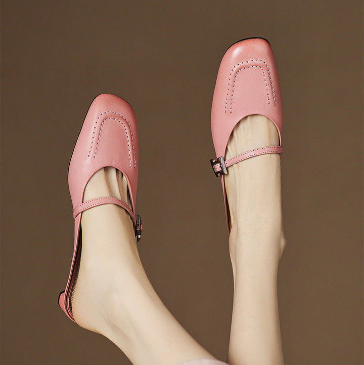 Elira Genuine Leather Mules