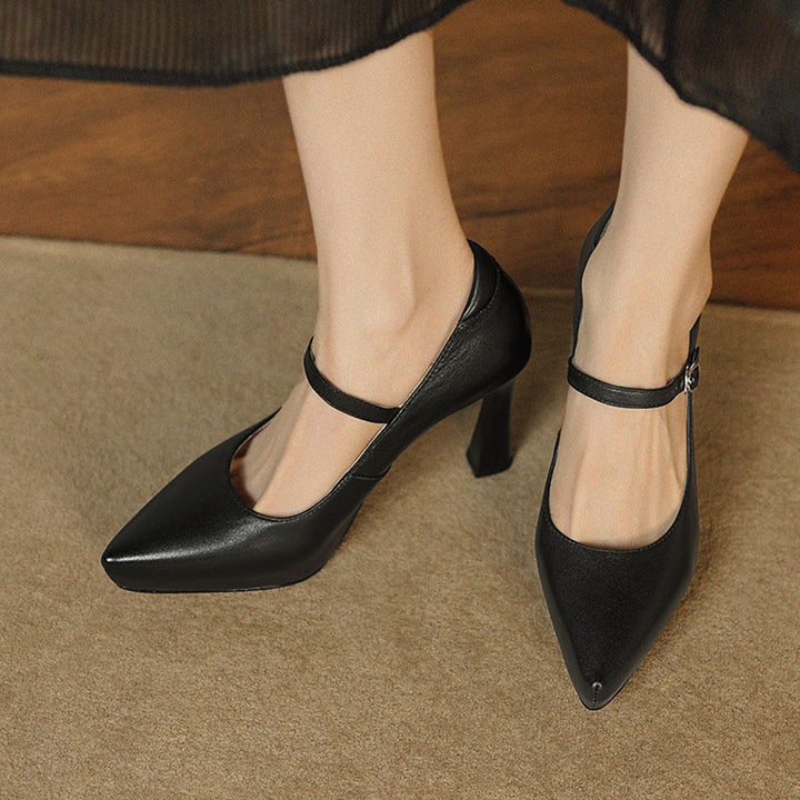 Camille Genuine Leather Heels