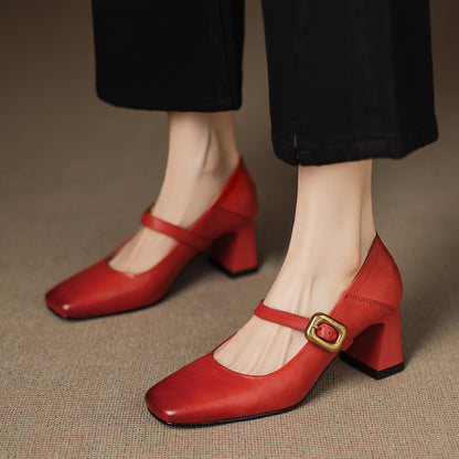 Luna Genuine Leather Heels