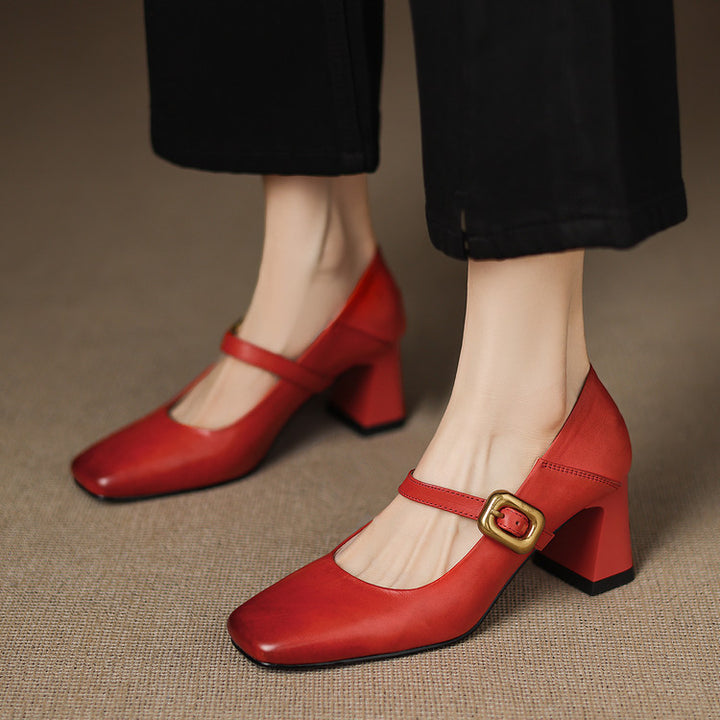 Luna Genuine Leather Heels