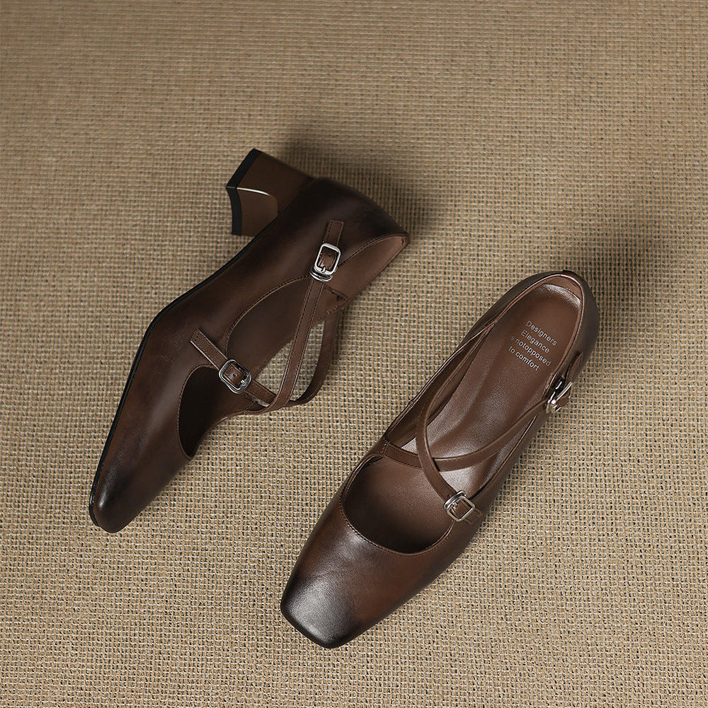 Luma Genuine Leather Heels