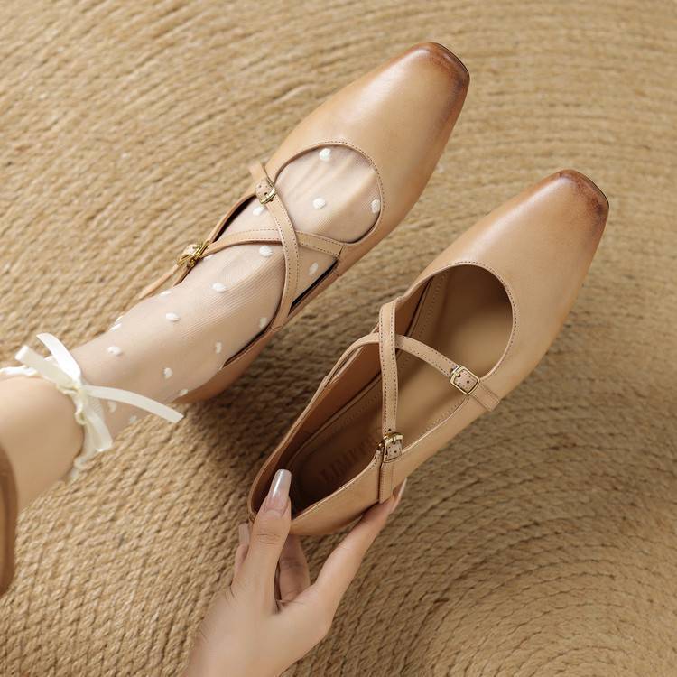 Lavina Genuine Leather Flats