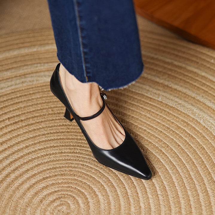 Kath Genuine Leather Heels