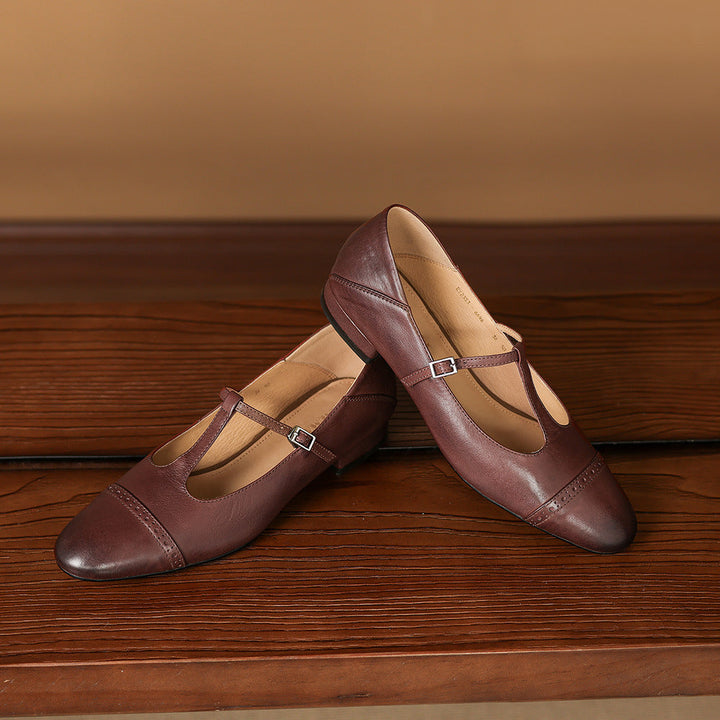Elina Genuine Leather Flats