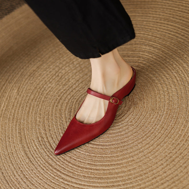Liora Genuine Leather Mules