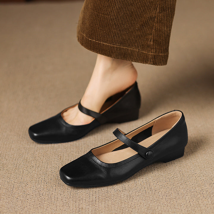 Orelia Genuine Leather Flats