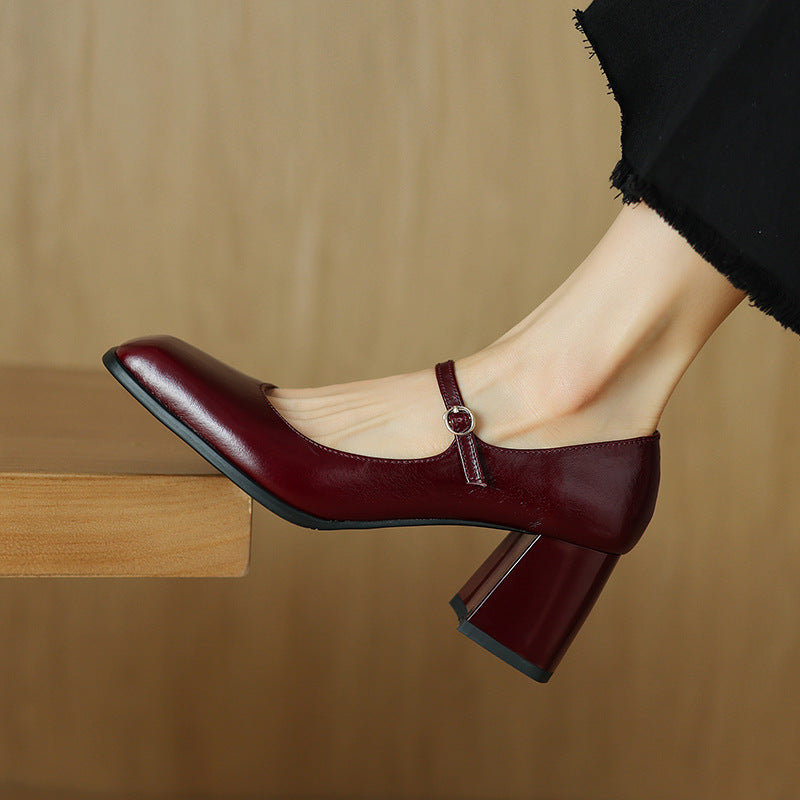 Roselle Genuine Leather Heels