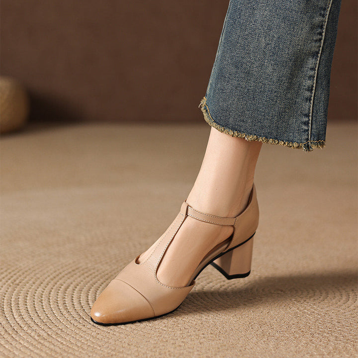 Helene Genuine Leather Heels