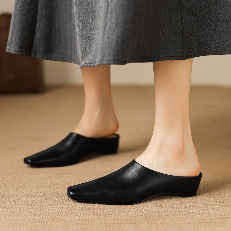 Nerissa Genuine Leather Mules