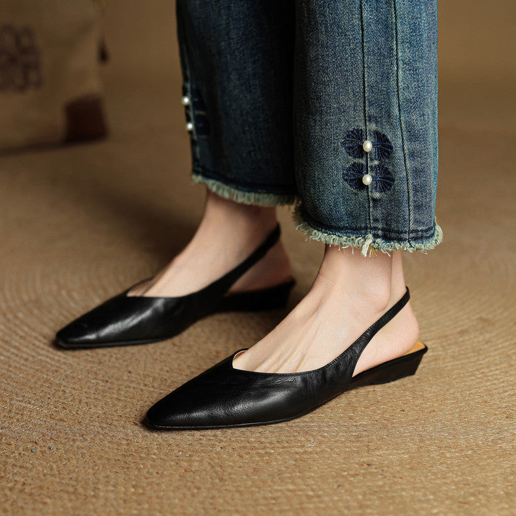 Leira Genuine Leather Mules