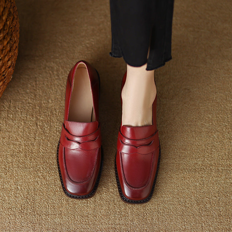 Ormont Genuine Leather Heeled loafers