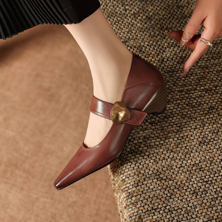 Alysa Genuine Leather Heels