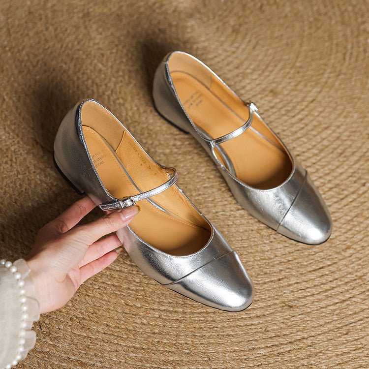 Jaya Genuine Leather Flats