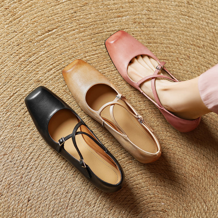 Iria Genuine Leather Flats