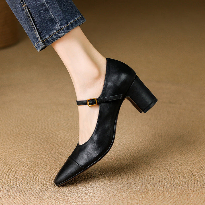 Estelle Genuine Leather Heels