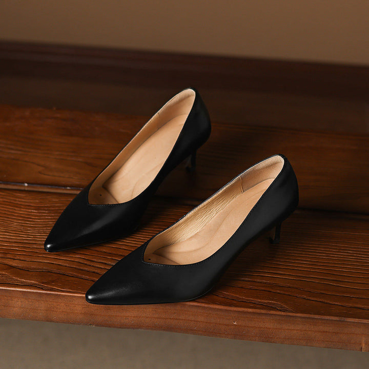 Lenora Genuine Leather Heels