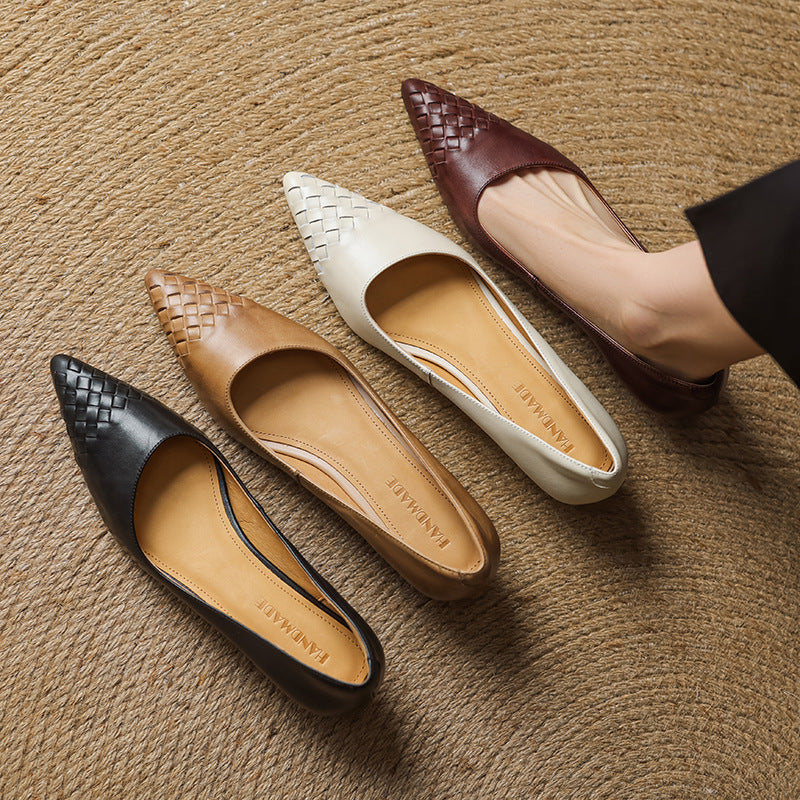 Vela Genuine Leather Flats