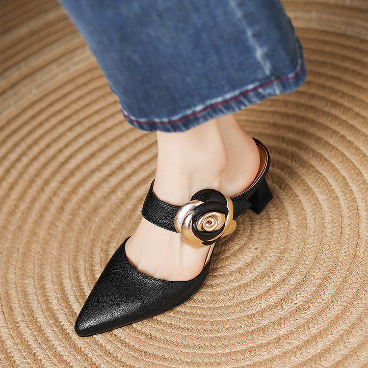 Amaria Genuine Leather Heels