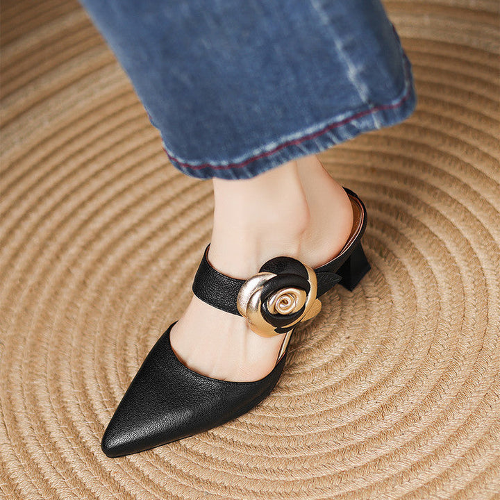 Amaria Genuine Leather Heels