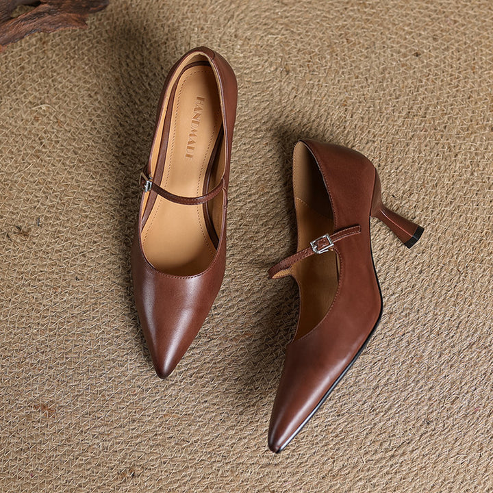 Eva Genuine Leather Heels