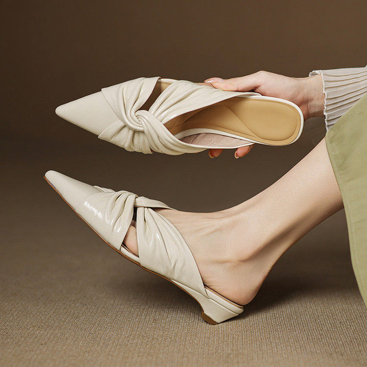 Elvara Genuine Leather Mules