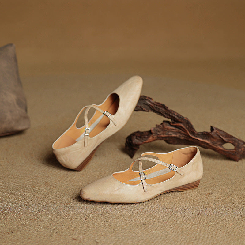 Odessa Genuine Leather Flats